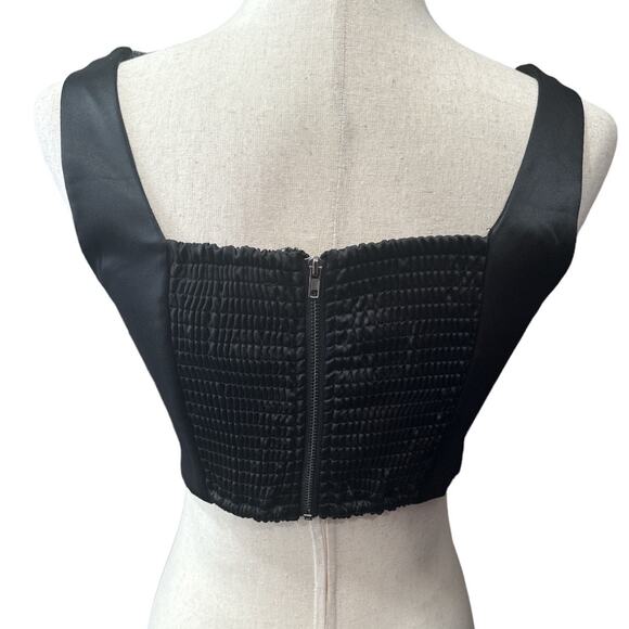 House of Harlow x Revolve Black Satin Crop Tank S - Picture 4 of 8